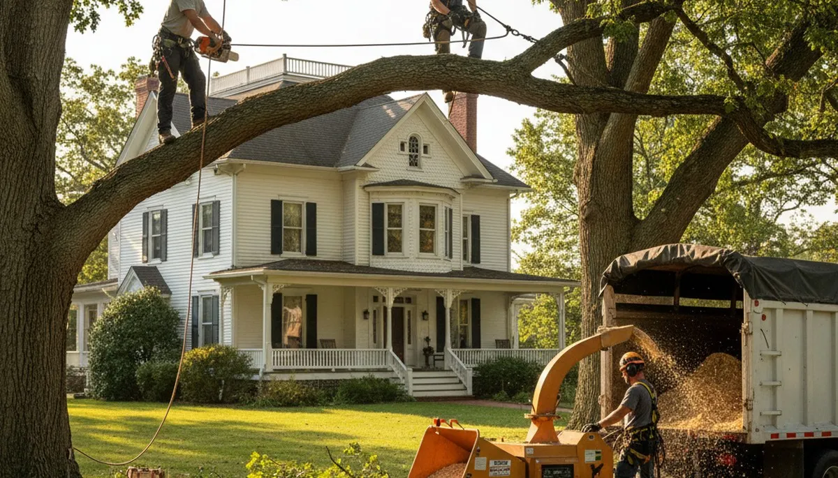 Tree service crew in Brandon, FL providing professional tree trimming and removal services