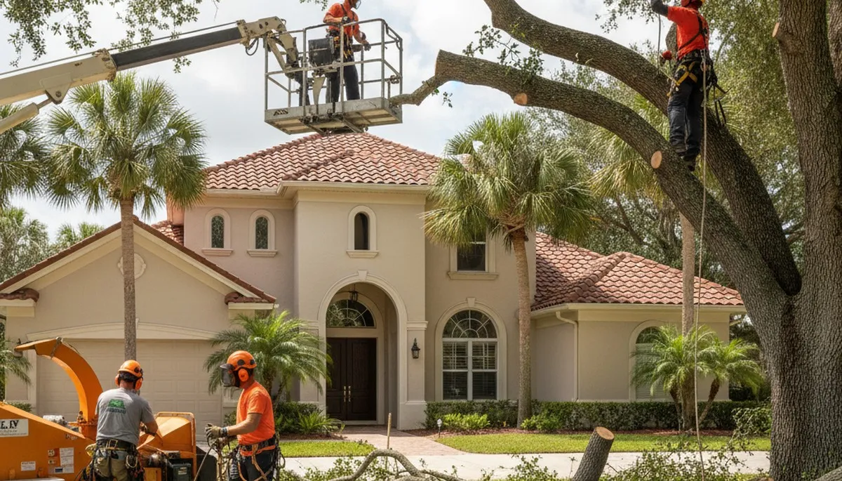 Tree service crew in Brandon, FL providing professional tree trimming and removal services